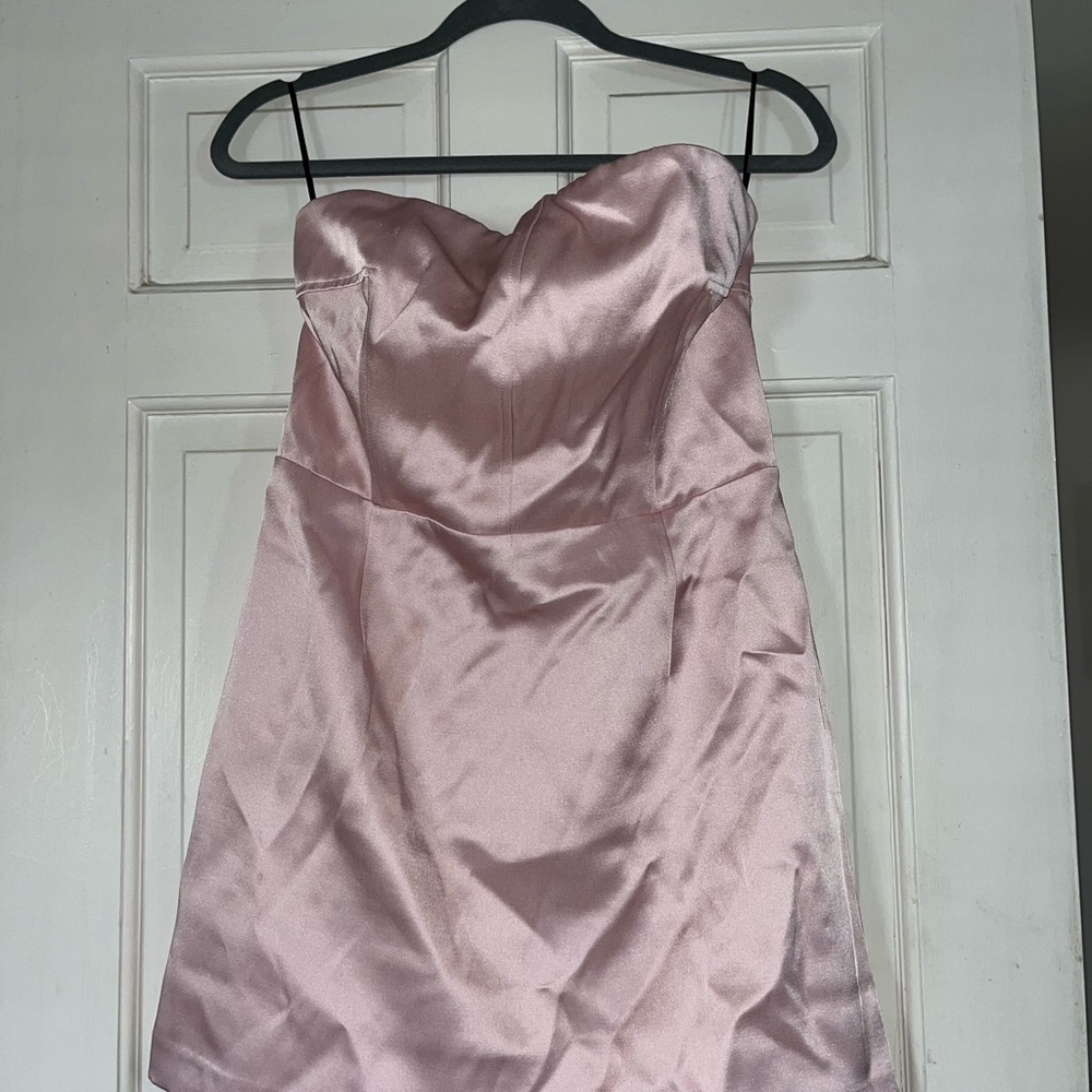 H&M Blush Pink Satin Mini Dress